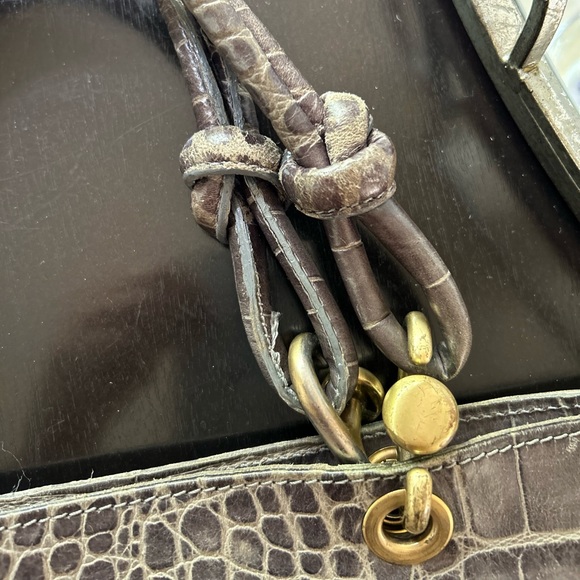 Lederer Paris embossed leather handbag in Grey. - Picture 10 of 11